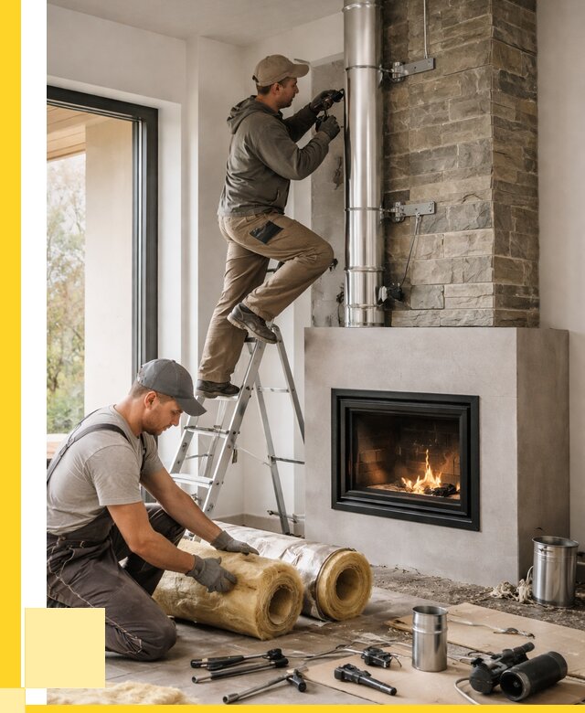 Монтаж дымоходов для каминов в Сосногорске от 15474 р. ЭриданСно