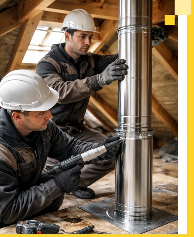 Монтаж дымоходов для каминов в Сосногорске с гарантией качества