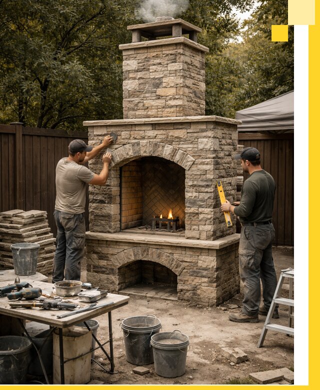 Проектирование и установка уличных каминов в Сосногорске