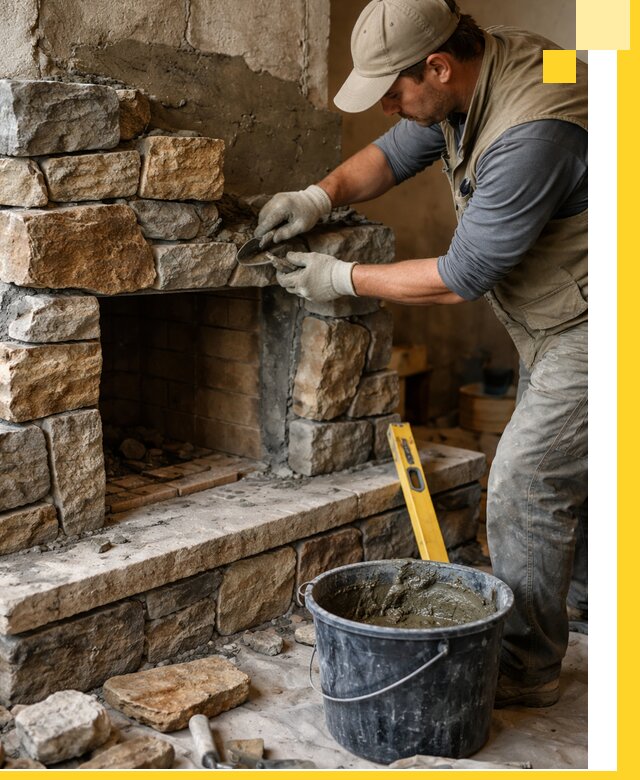 Изготовление и установка каменных каминов под ключ в Сосногорске