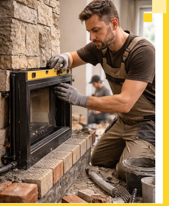 Дровяные камины под ключ в Сосногорске: монтаж, обустройство