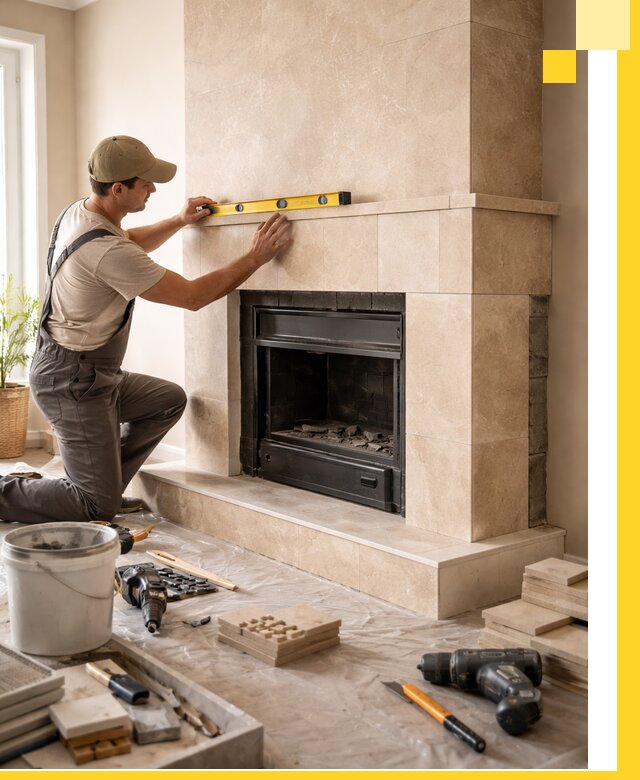 Установка и монтаж каминов в частном доме под ключ в Сосногорске