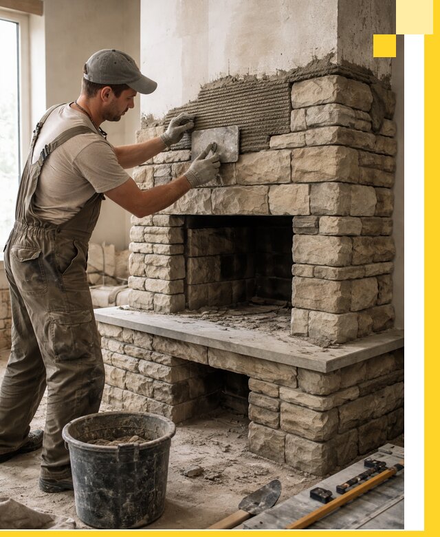 Строительство каминов под ключ в Сосногорске от проектирования до монтажа