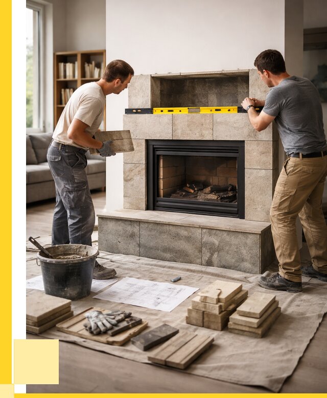 Монтаж каминов и установка в Сосногорске от 46422 р. | ЭриданСно