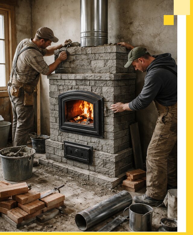 Производство, поставка и монтаж дровяных печей в Сосногорске