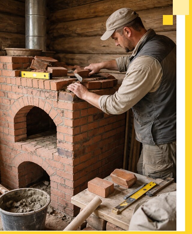 Изготовление и установка русских печей в Сосногорске под ключ