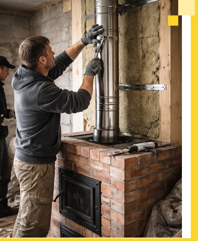 Изготовление и монтаж печей и дымоходов под ключ в Сосногорске