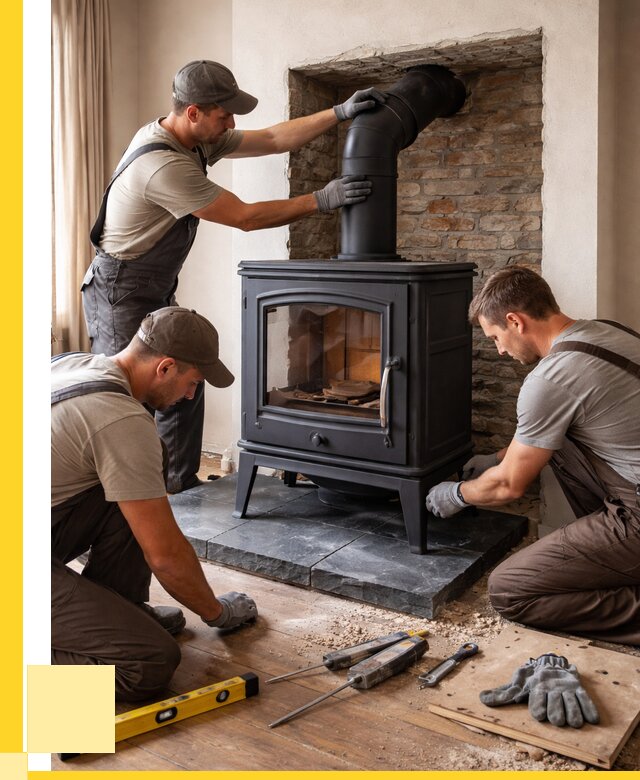 Монтаж печи камина в частном доме в Сосногорске от 25790 р. | ЭриданСно