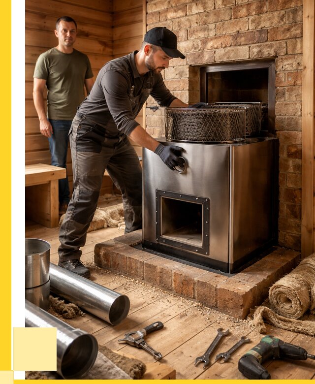 Монтаж банных печей под ключ в Сосногорске от 18569 р., ЭриданСно