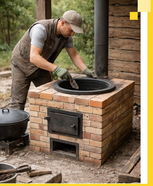 Изготовление и установка печей для казана в Сосногорске под ключ