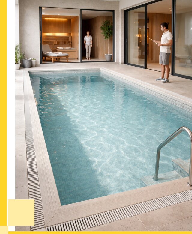 Отделка бассейна пленкой ПВХ в Сосногорске от 3611 р. - ЭриданСно