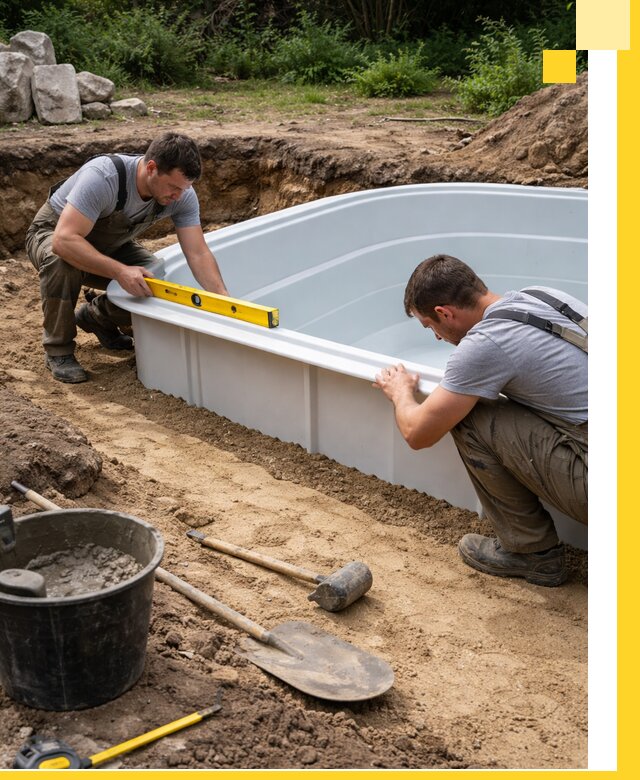 Производство и установка пластиковых бассейнов в Сосногорске под ключ