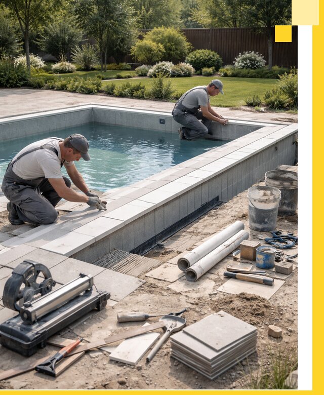 Строительство открытых бассейнов под ключ в Сосногорске профессионально