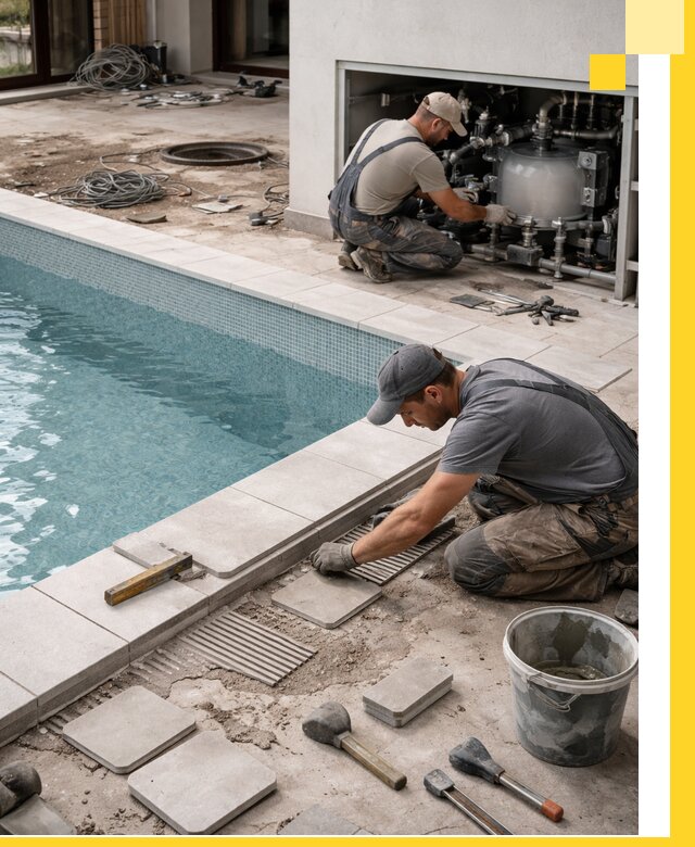 Строительство и монтаж бассейнов в коттедже в Сосногорске