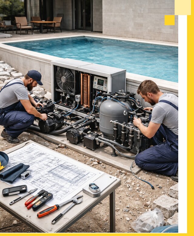 Проектирование и монтаж бассейнов с подогревом в Сосногорске