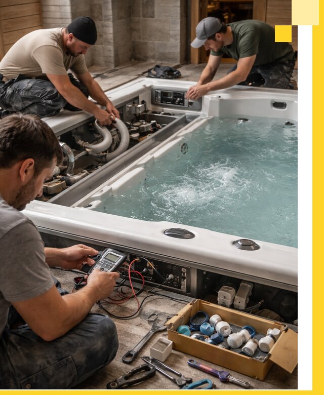 Гидромассажные бассейны под ключ в Сосногорске, дизайн и монтаж