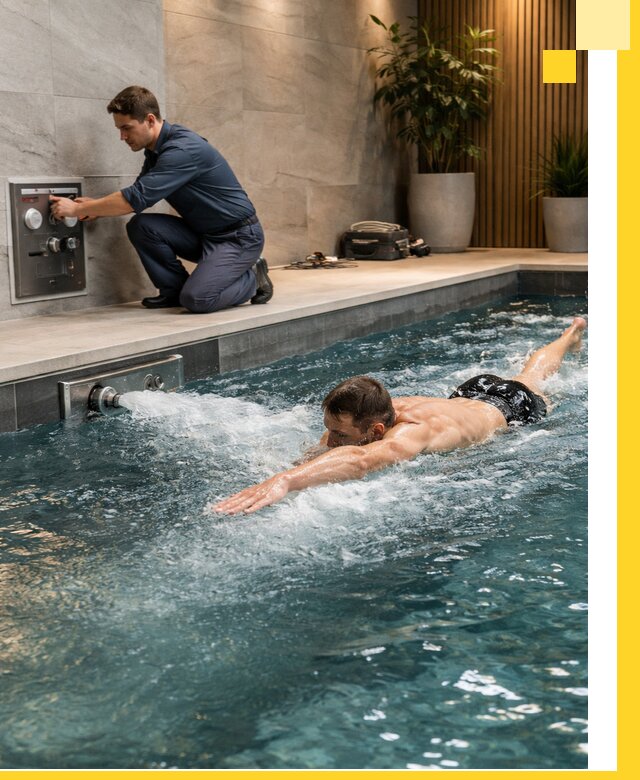 Проектирование и монтаж бассейнов с противотоком в Сосногорске