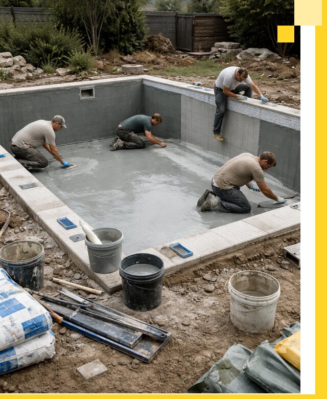 Изготовление и монтаж чаши бассейна под ключ в Сосногорске