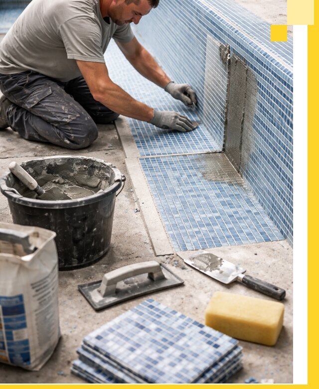 Укладка и ремонт мозаики для бассейнов под ключ в Сосногорске