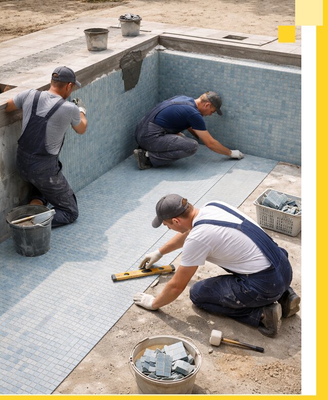 Укладка и установка плитки для бассейнов под ключ в Сосногорске