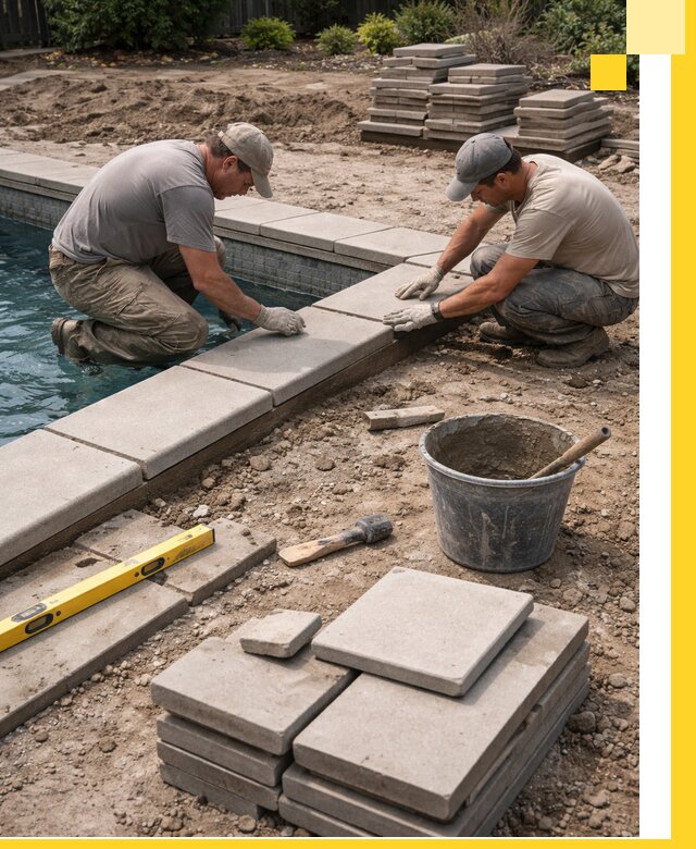 Установка и изготовление копингового камня для бассейнов в Сосногорске