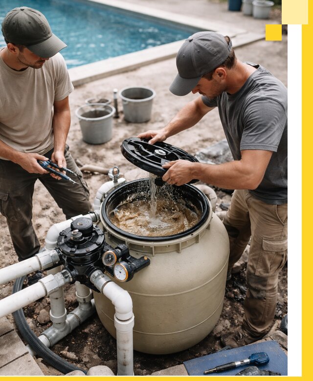 Установка и обслуживание песочных фильтров для бассейнов в Сосногорске