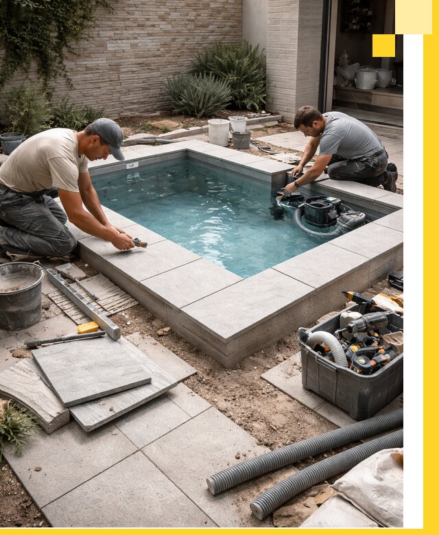 Мини бассейны под ключ в Сосногорске, дизайн и установка