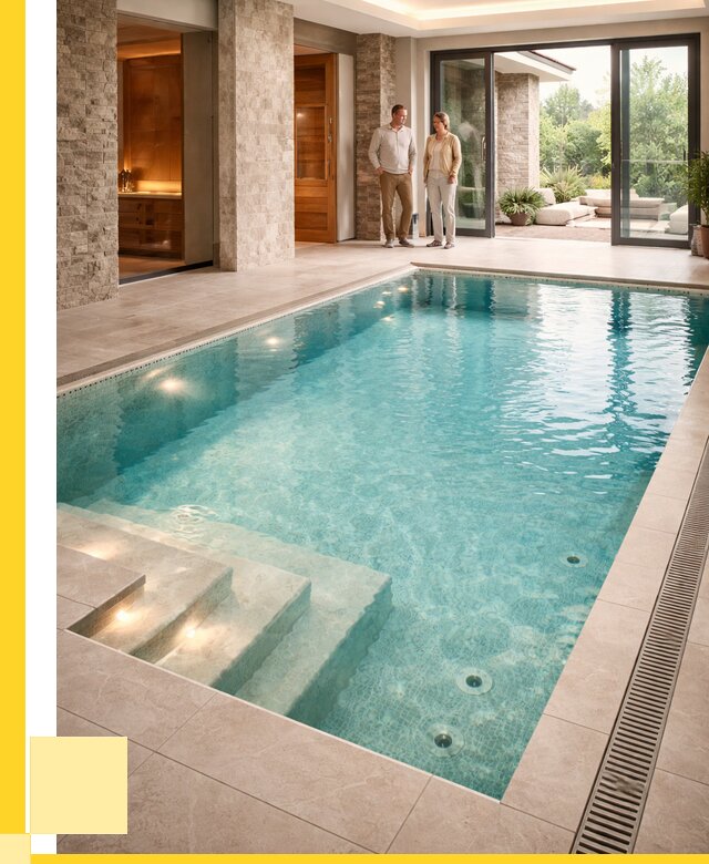 Бассейн во дворе в Сосногорске: проект, отделка от 1237920 р. | ЭриданСно