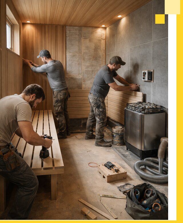 Сауны под ключ в Сосногорске, проектирование, строительство, отделка