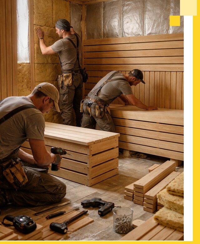 Профессиональное строительство саун под ключ в Сосногорске