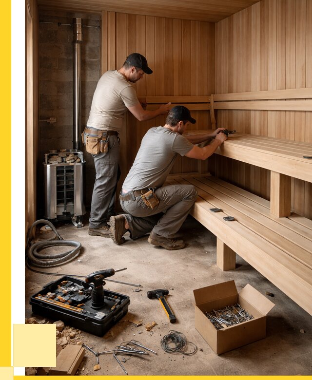 Монтаж саун под ключ в Сосногорске от 123792 р. | ЭриданСно