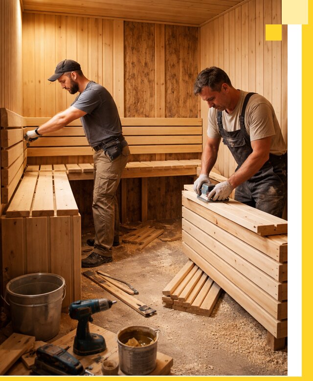 Профессиональный комплексный ремонт саун под ключ в Сосногорске