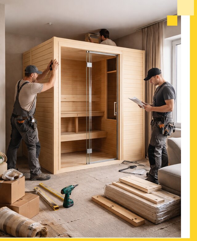 Установка и благоустройство саун в квартире в Сосногорске