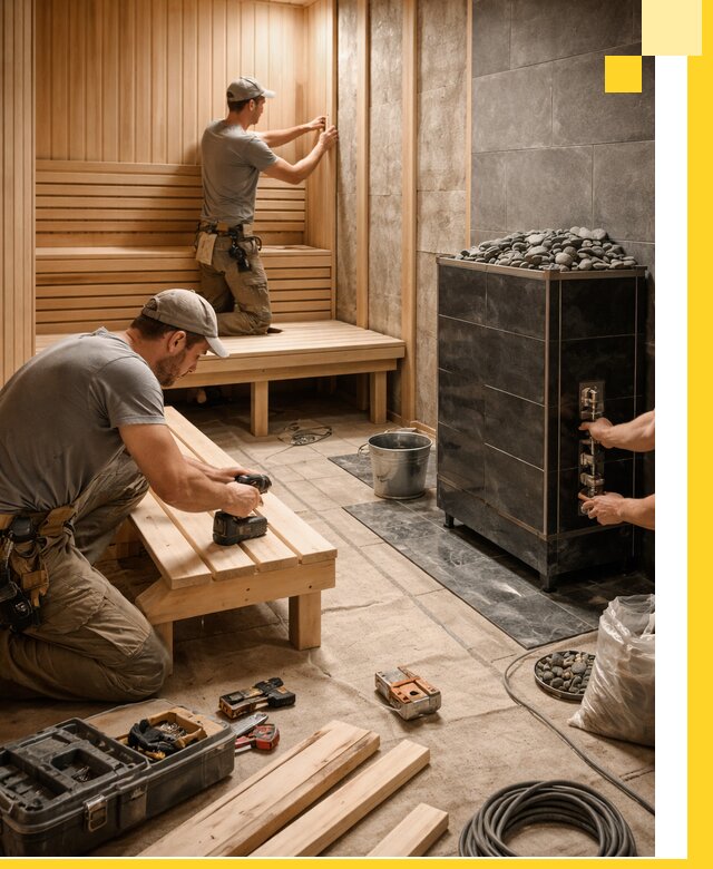 Дизайн и строительство интерьерных саун под ключ в Сосногорске