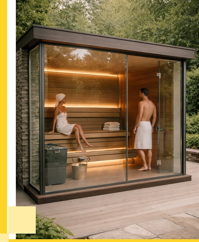 Сауна стеклянная и двери для сауны в Сосногорске от 257900 р. | ЭриданСно