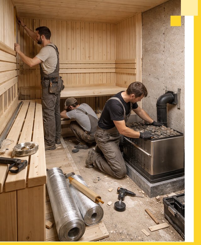 Индивидуальные сауны на заказ в Сосногорске под ключ, проект и монтаж