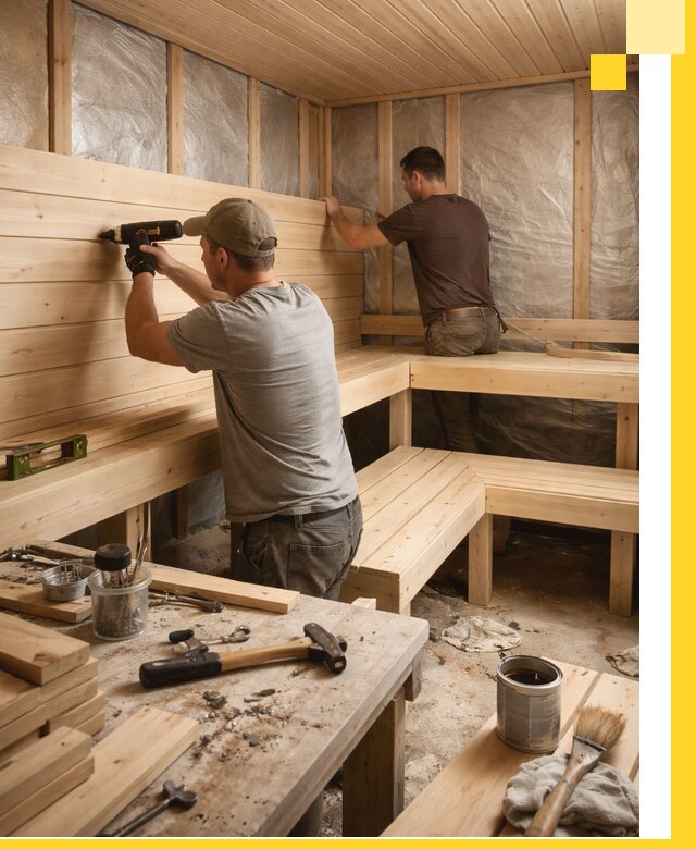 Профессиональная отделка бань и саун под ключ в Сосногорске