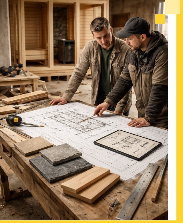 Проекты бань под ключ и планы строительства в Сосногорске