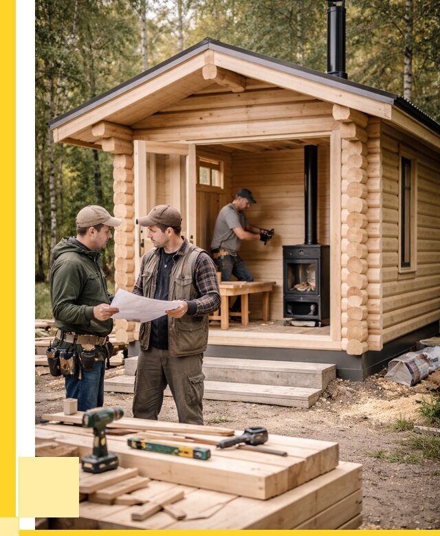 Монтаж бань под ключ в Сосногорске — от 206320 р. | ЭриданСно