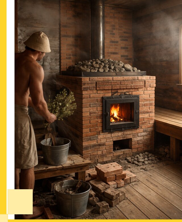 Кирпичные банные печи в Сосногорске от 92844 р. | ЭриданСно