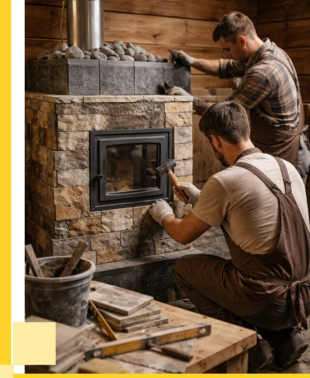 Облицовка банной печи в Сосногорске от 15474 р. | ЭриданСно