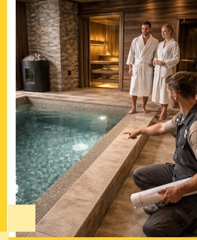 Проект бани с бассейном под ключ в Сосногорске от 67054 р. | ЭриданСно