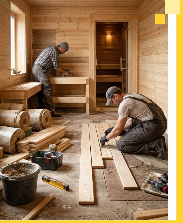 Индивидуальный проект бани с комнатой отдыха под ключ в Сосногорске