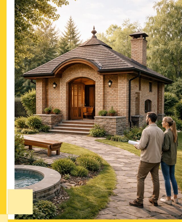 Проект кирпичной бани в Сосногорске от 30948 р. | ЭриданСно