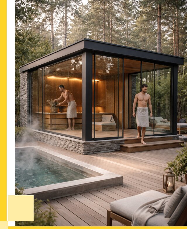 Стеклянные бани и двери в Сосногорске от 464220 р. | ЭриданСно