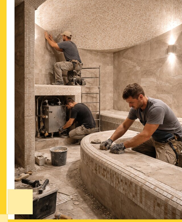 Монтаж хамамов под ключ в Сосногорске от 257900 р. ЭриданСно