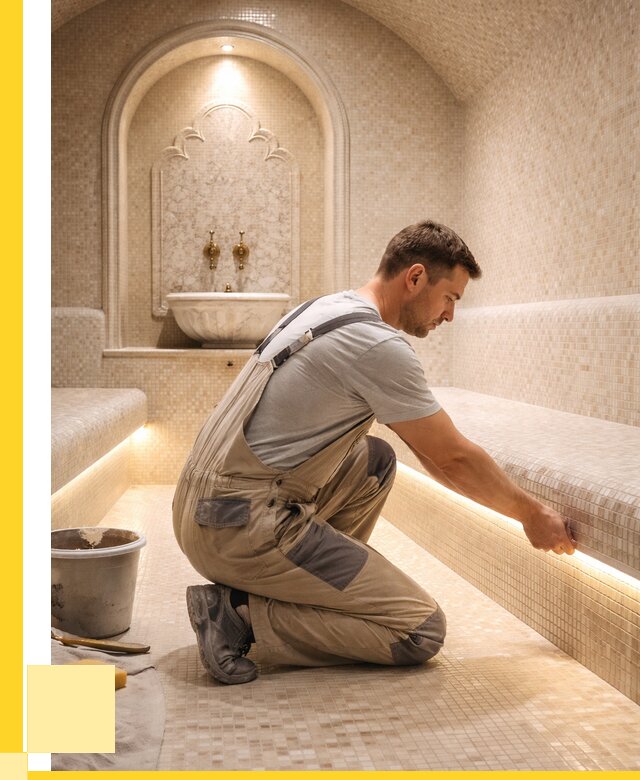 Отделка хамамов под ключ в Сосногорске от 5674 р. | ЭриданСно