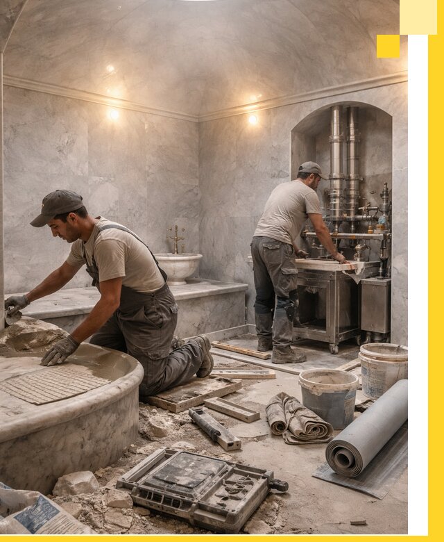 Строительство турецких бань хаммам под ключ в Сосногорске