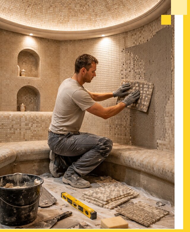 Устройство и монтаж домашнего хамама под ключ в Сосногорске