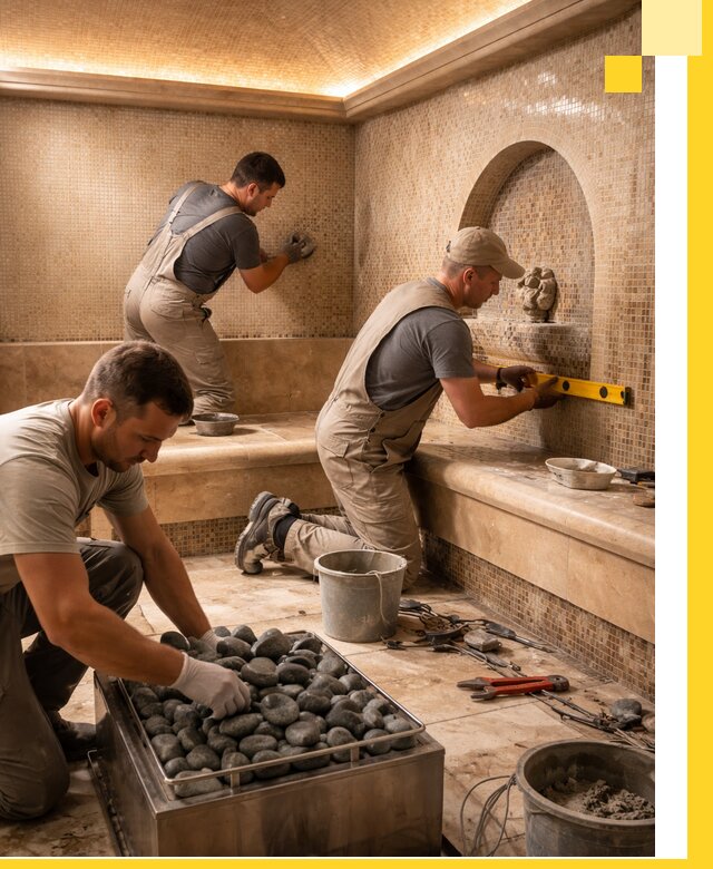 Проектирование и строительство хамама и сауны в Сосногорске